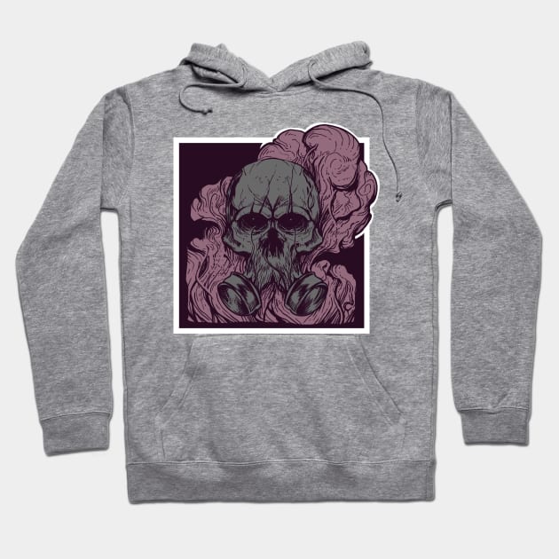 SMOKE Skull Crest Hoodie by tcezar